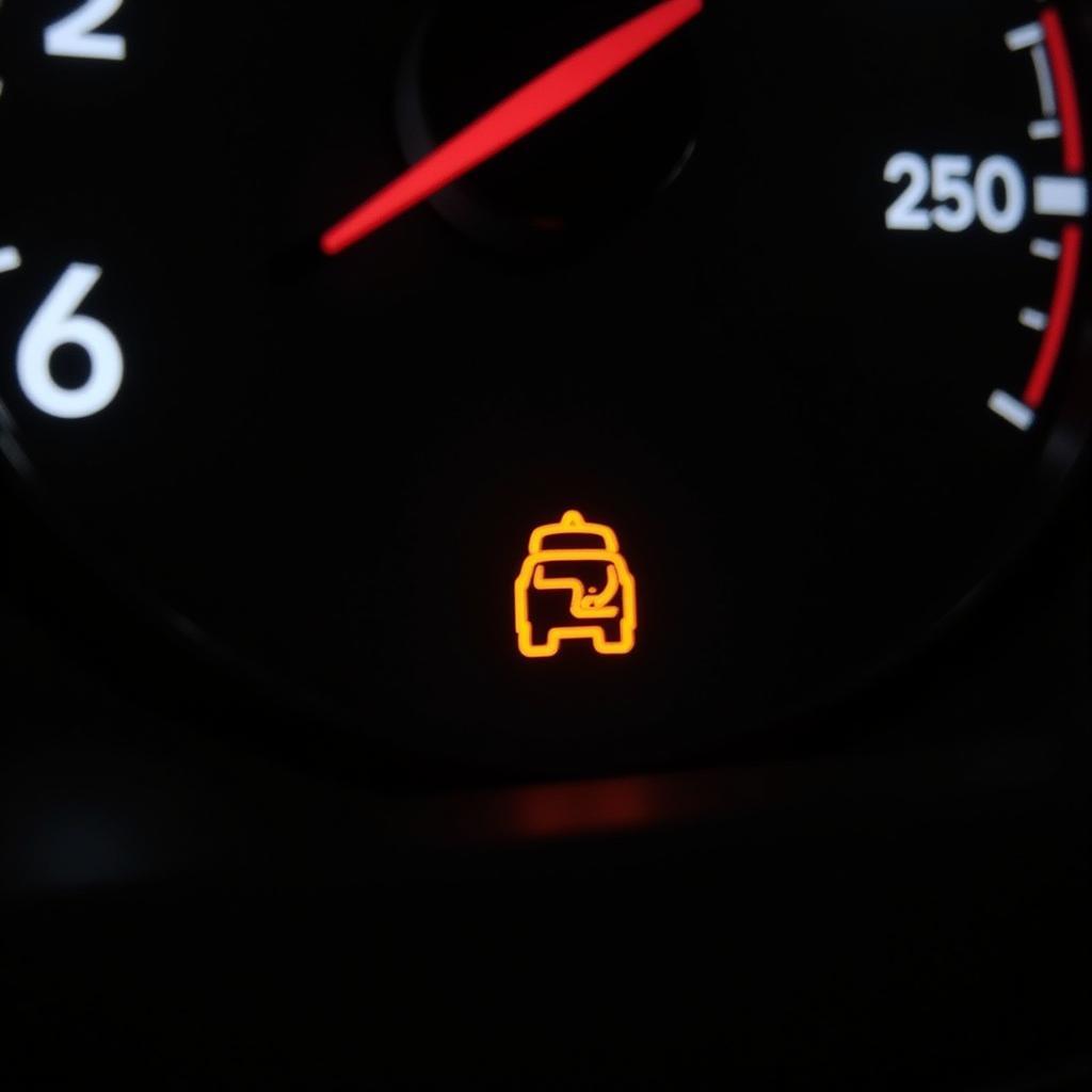 Check Engine Light Illuminated on Car Dashboard