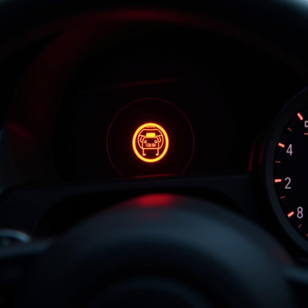 Check Engine Light Illuminated on Car Dashboard