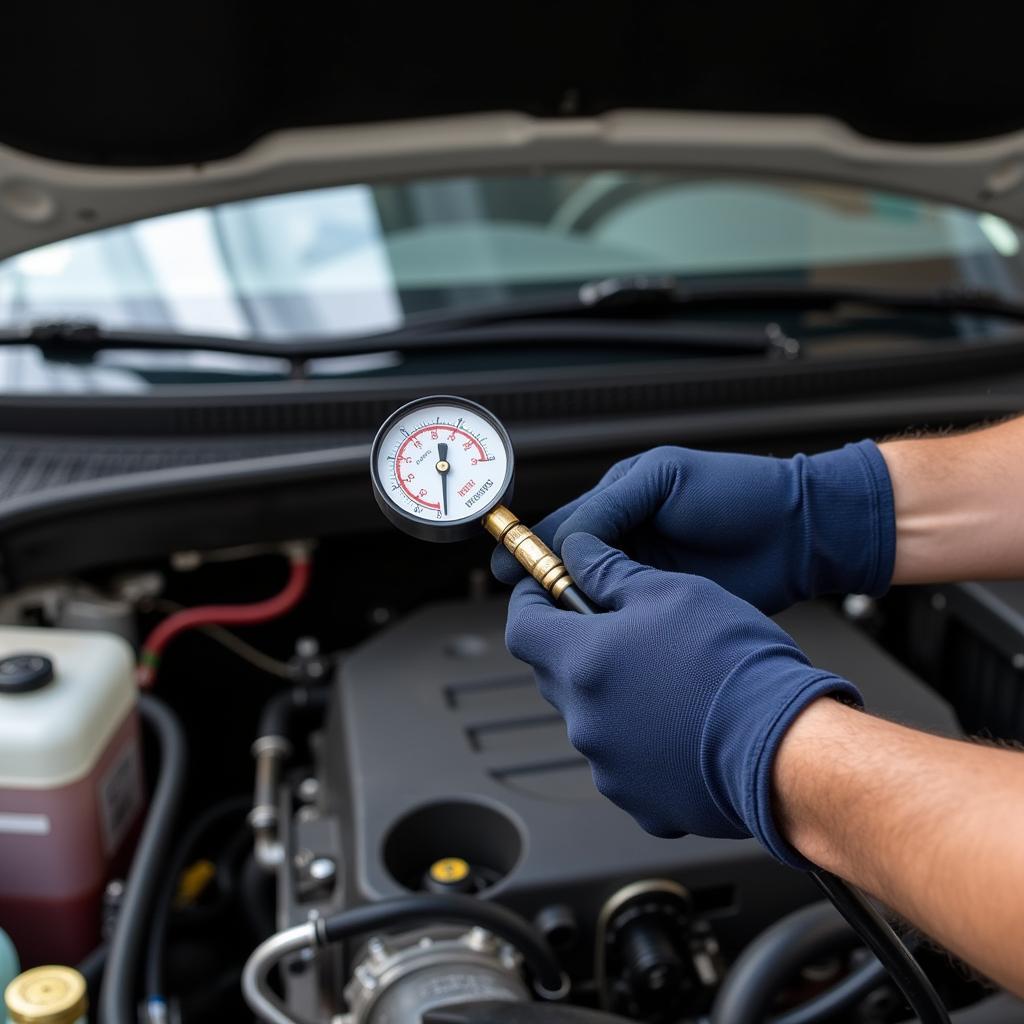 Checking AC Pressure Gauge