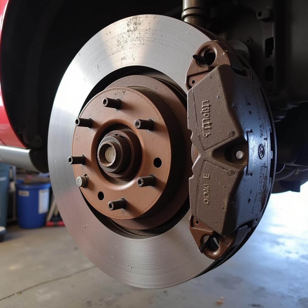 Checking Brake Pads and Rotors on a High-Mileage Car