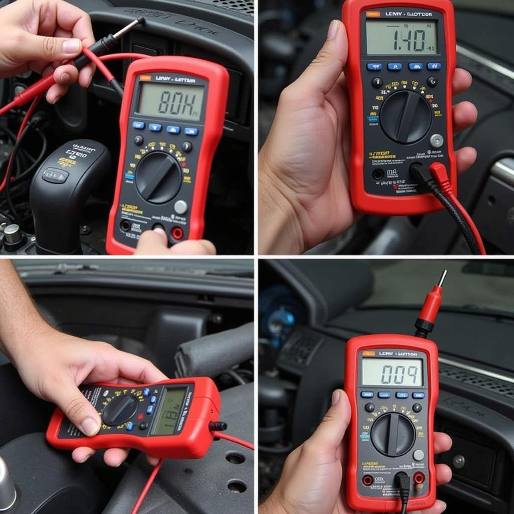 Checking the electrical components of a car's AC system