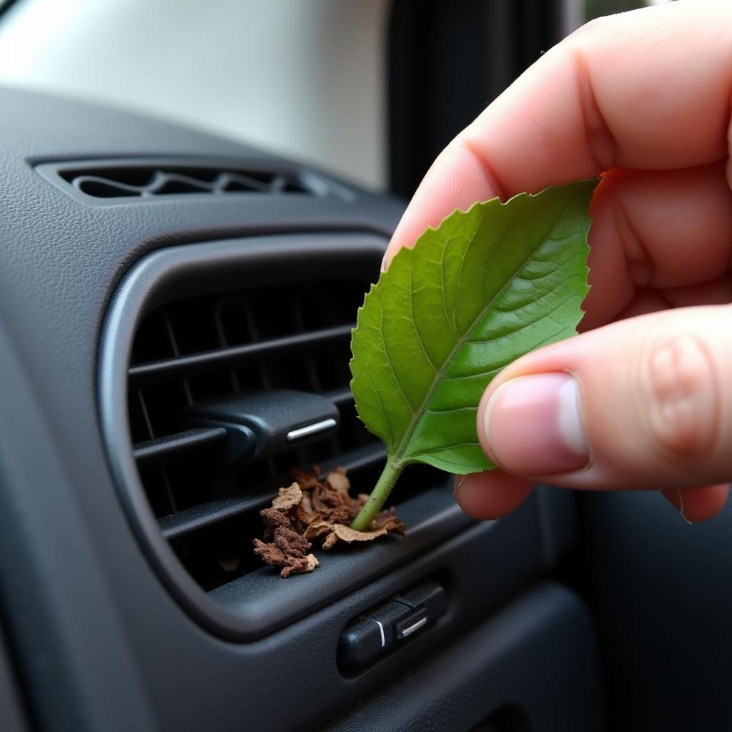 Checking Car AC Vents for Debris After Repair