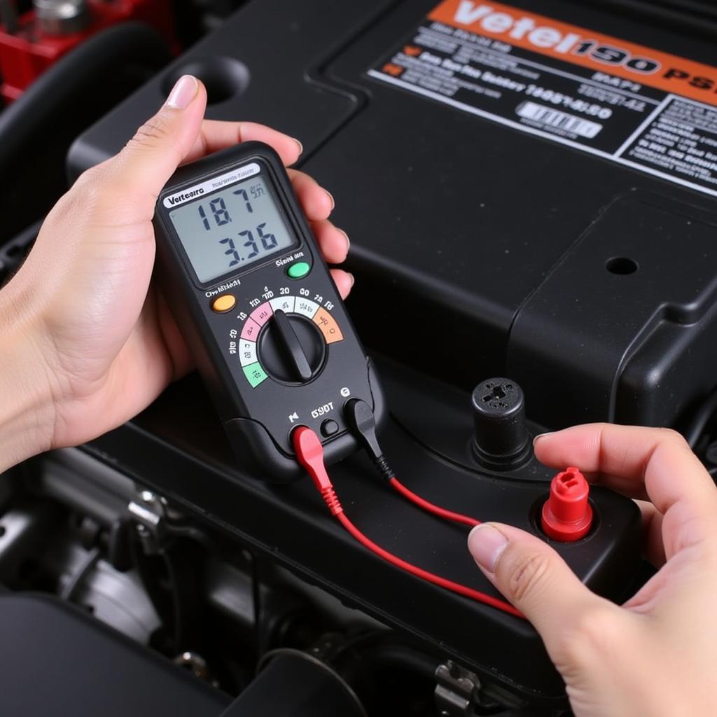 Checking Car Battery With Multimeter