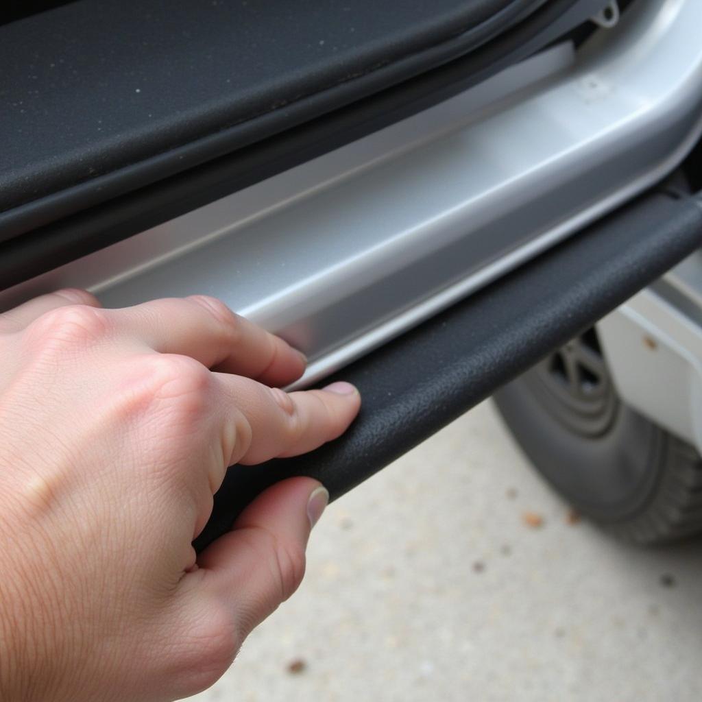 Checking Car Door Seal for Damage