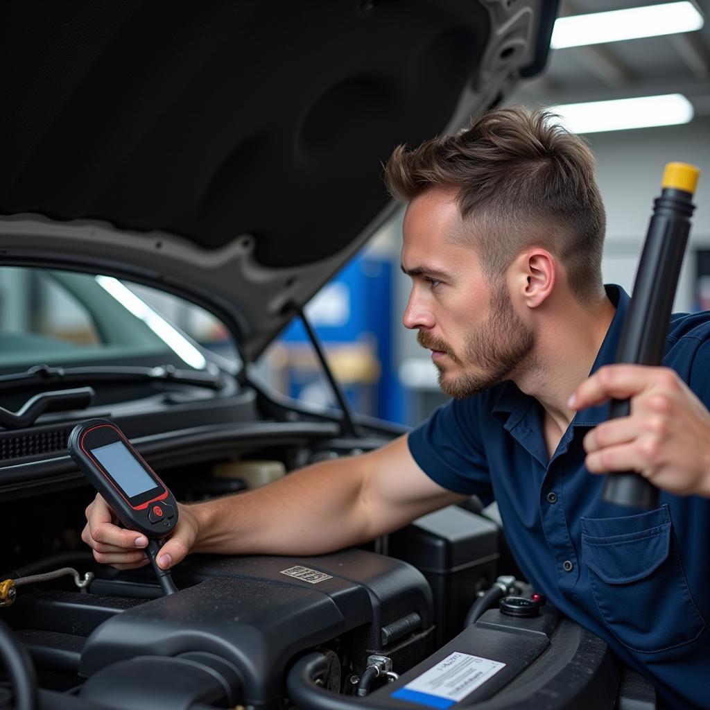 Checking Car Engine