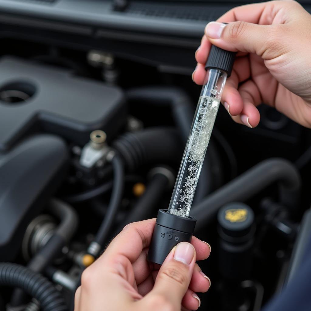 Checking Car Engine Flood Level