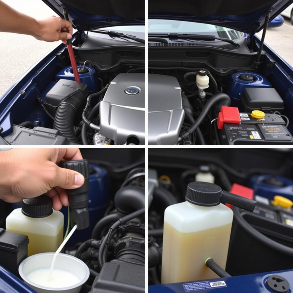 Checking Car Fluids Like Oil, Coolant, and Brake Fluid