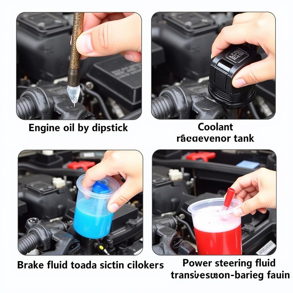 Checking Various Car Fluids