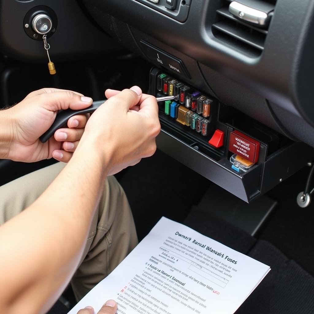 Checking Car Fuses in the Fuse Box