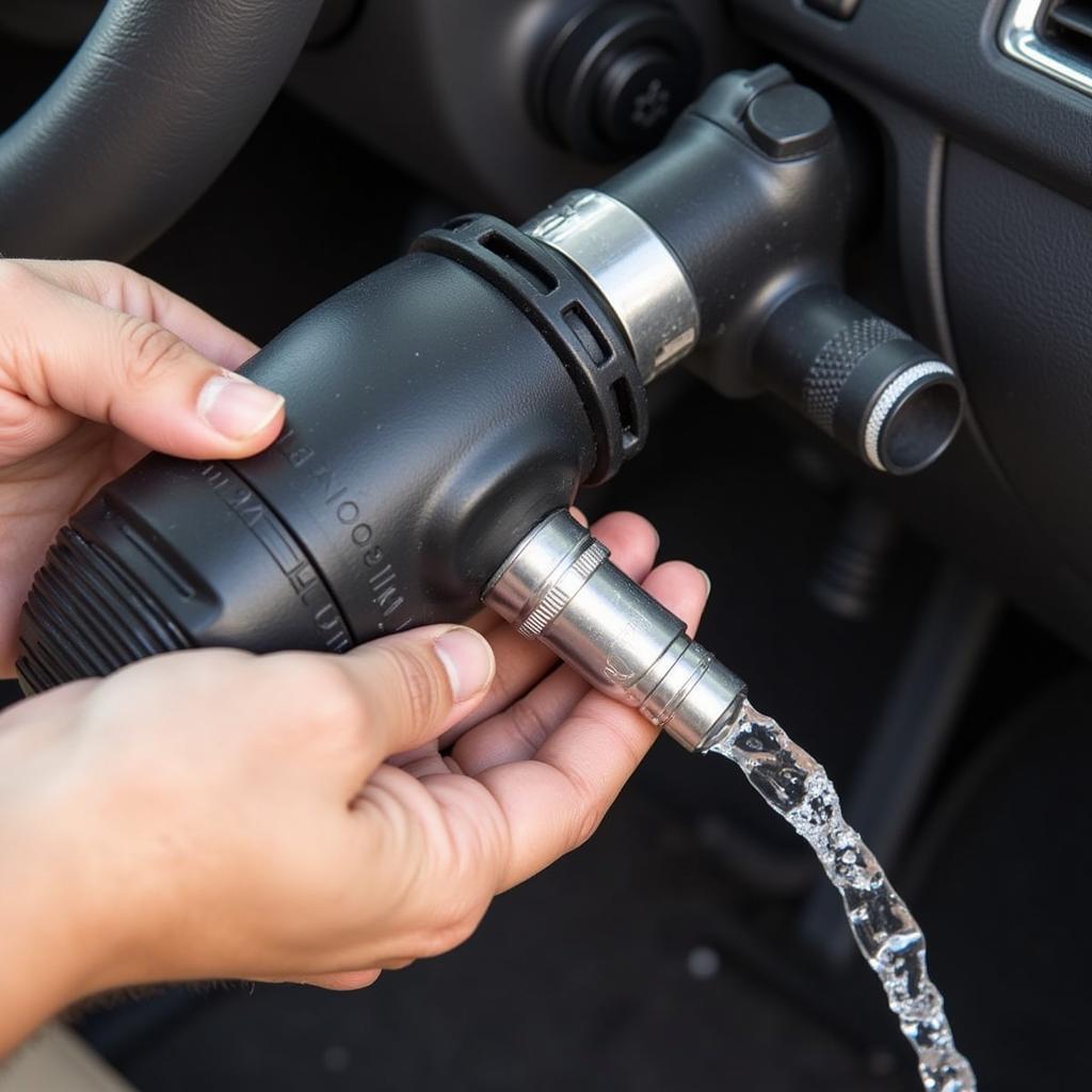 Checking Car Hand Pump for Air Leaks