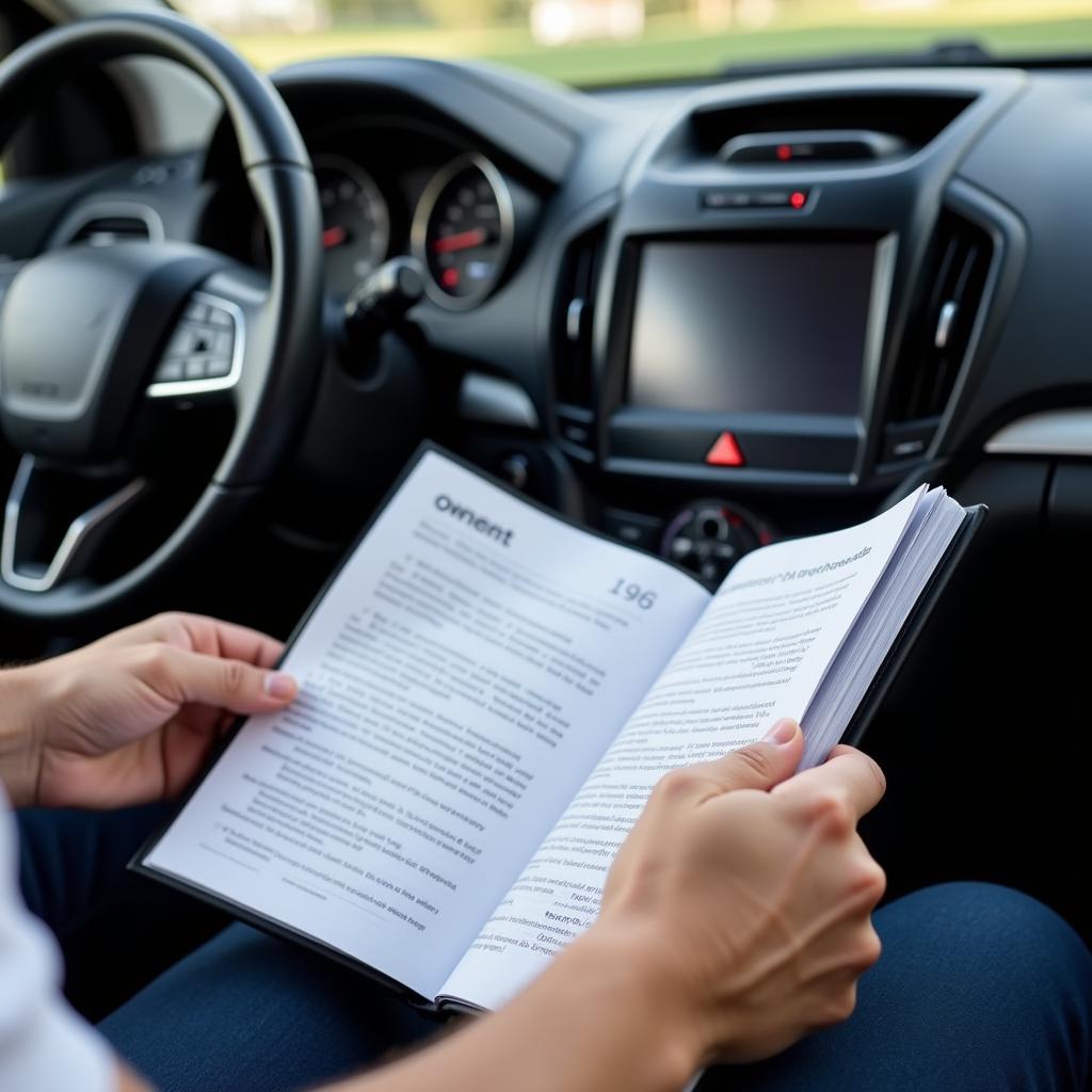 Checking Car Owner's Manual for Maintenance Schedule