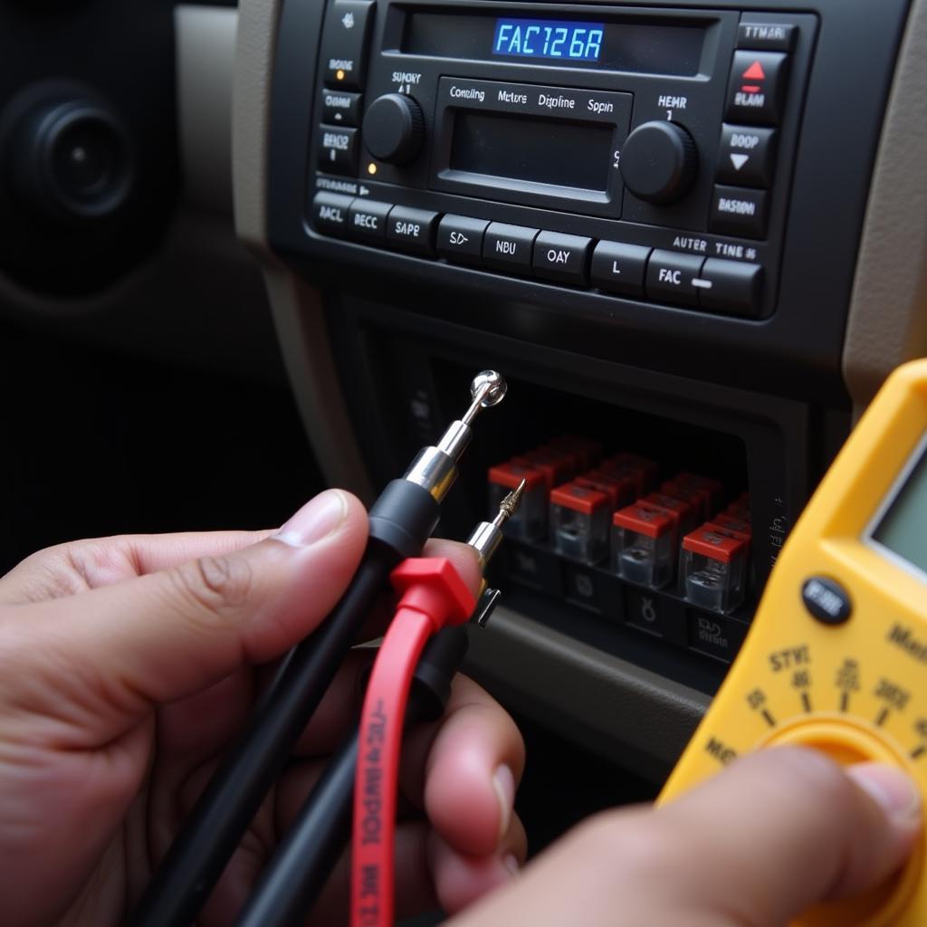 Checking the fuse for a car stereo