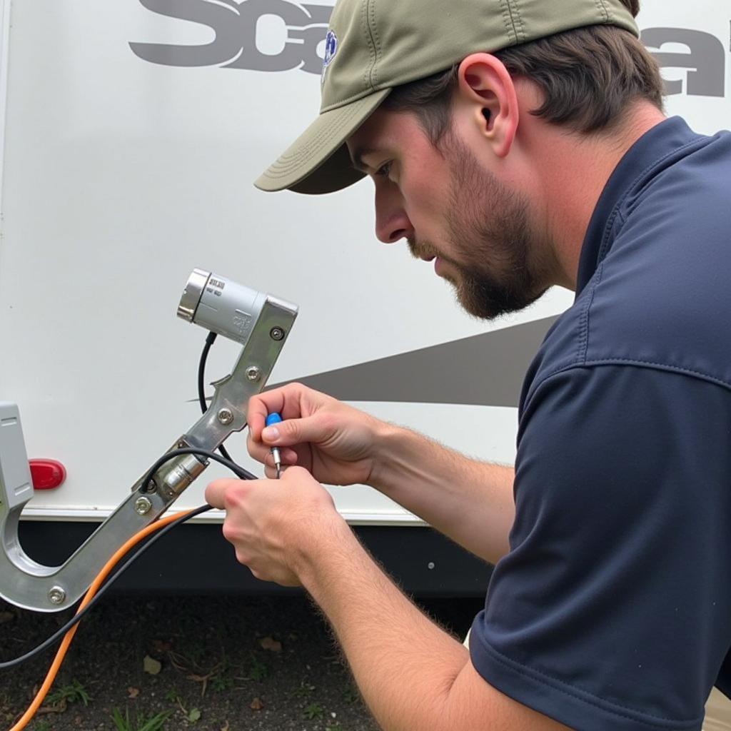 Checking RV Satellite Cable Connections for Damage