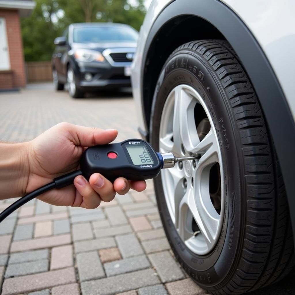 Checking Tire Pressure to Prevent Wheel Problems