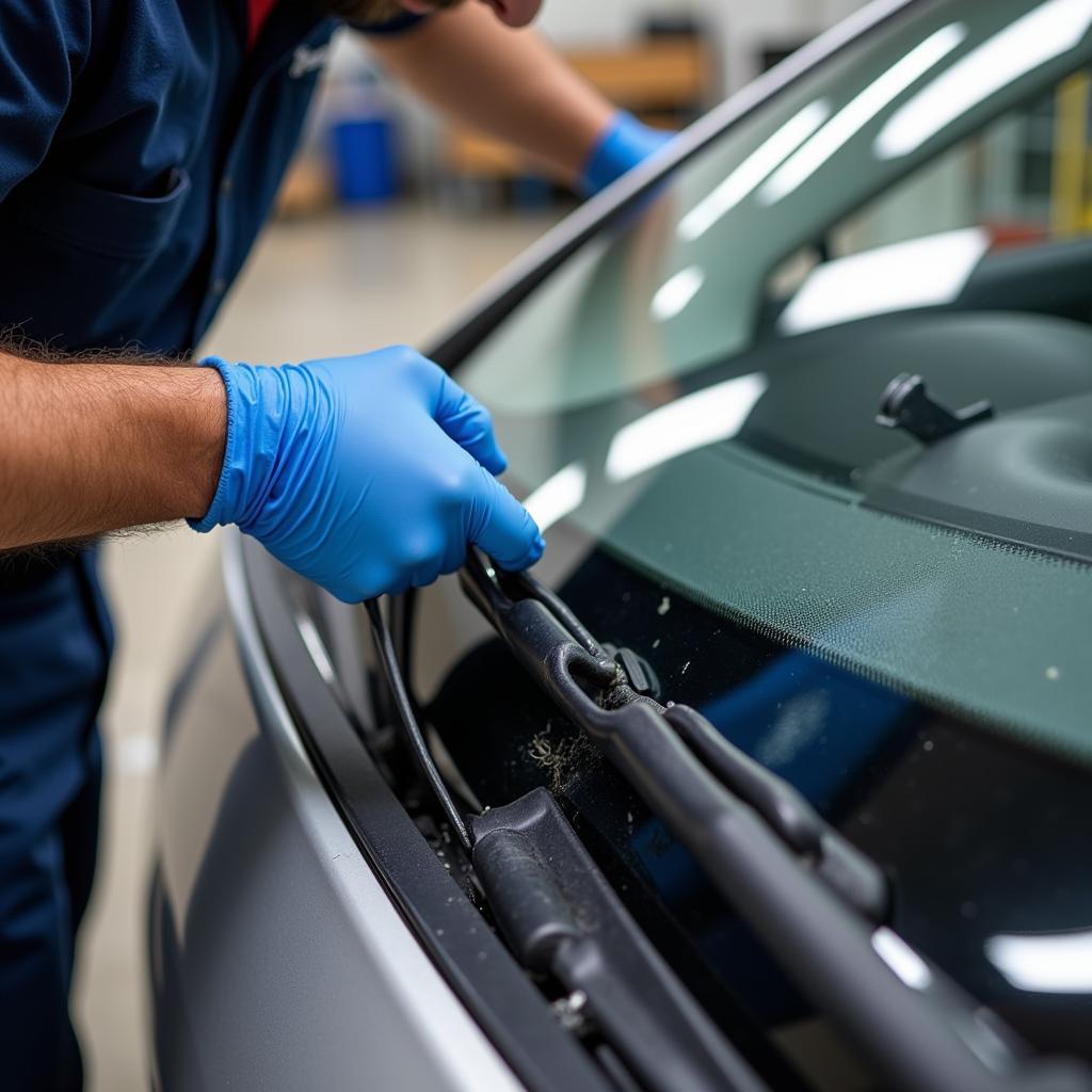 Checking Windshield Seal for Damage