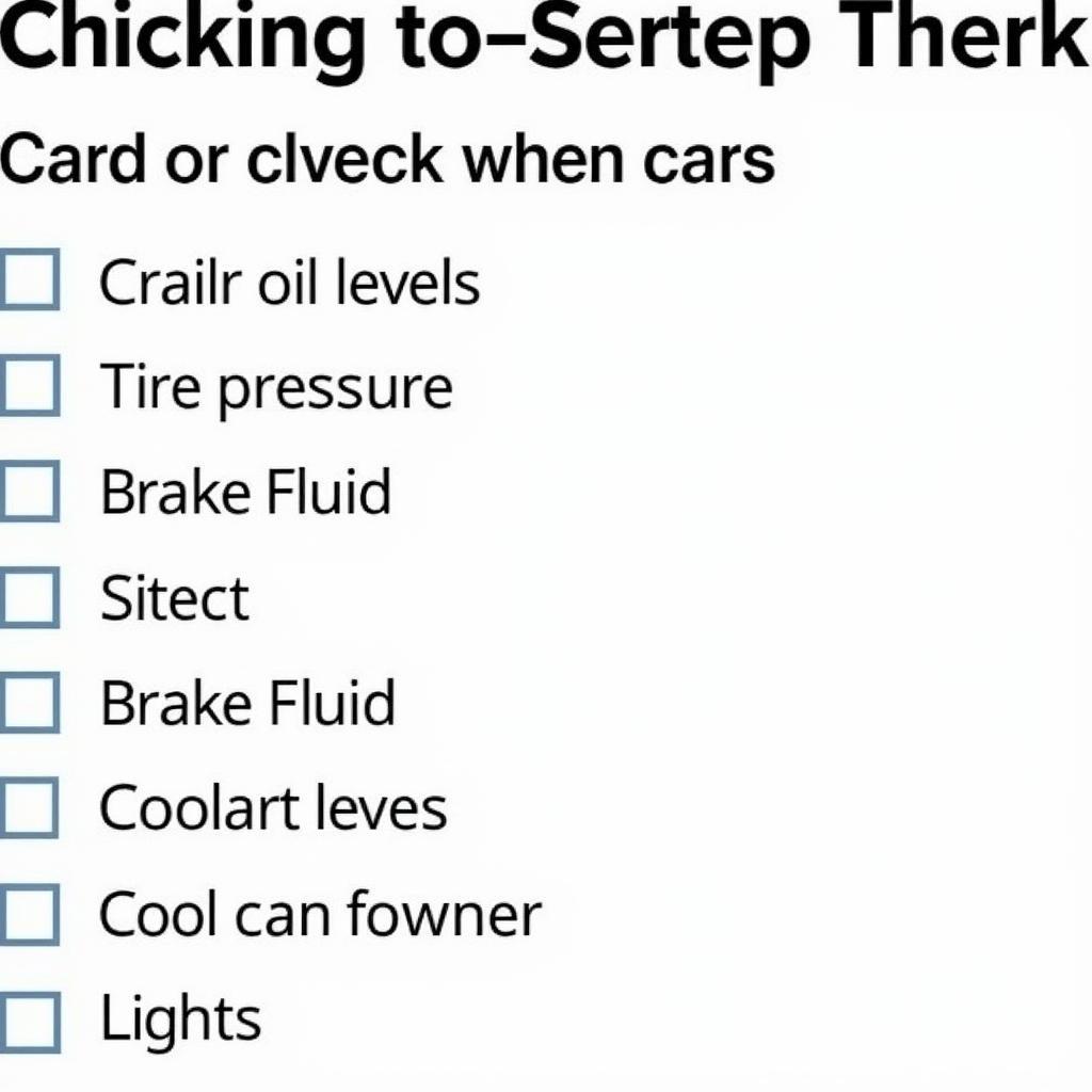 Essential Car Maintenance Checklist Items