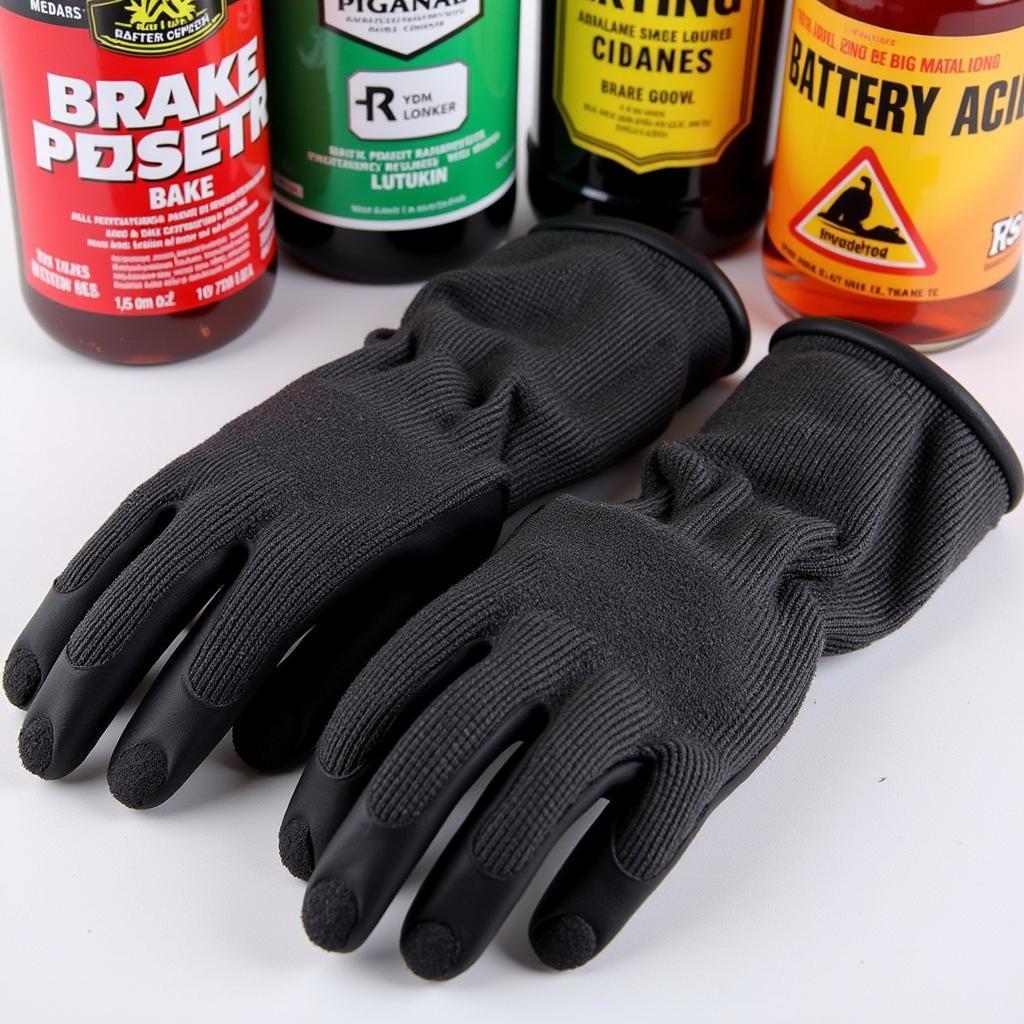 Chemical resistant gloves for automotive work