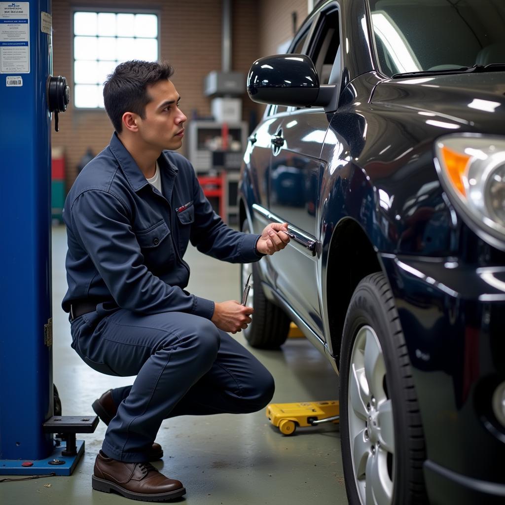 Chicago Mechanic Performing Routine Car Maintenance