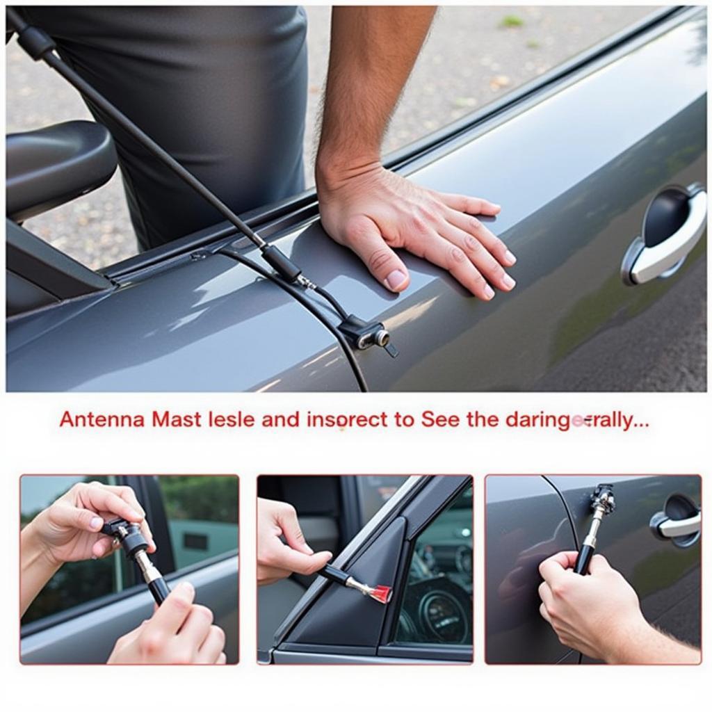 Inspecting a Chrysler Car Antenna