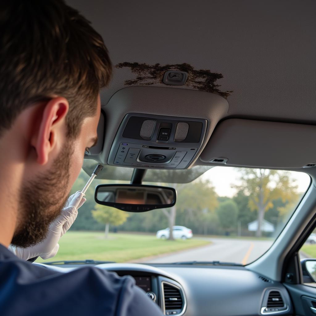 Repairing a Cigarette Burn in a Car Headliner