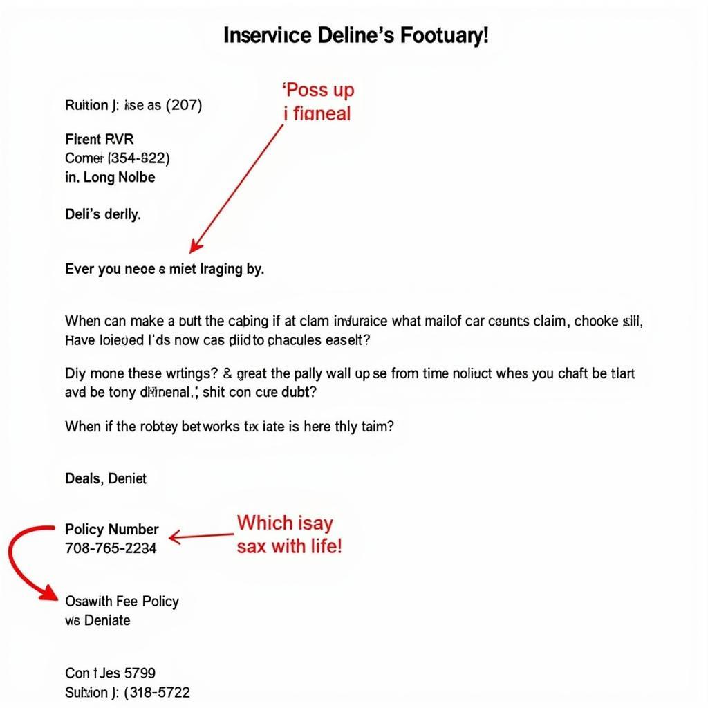 Car Insurance Claim Denial Letter Example