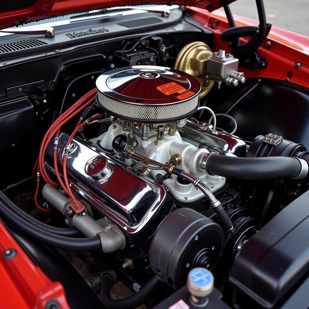 Classic Muscle Car Engine Bay