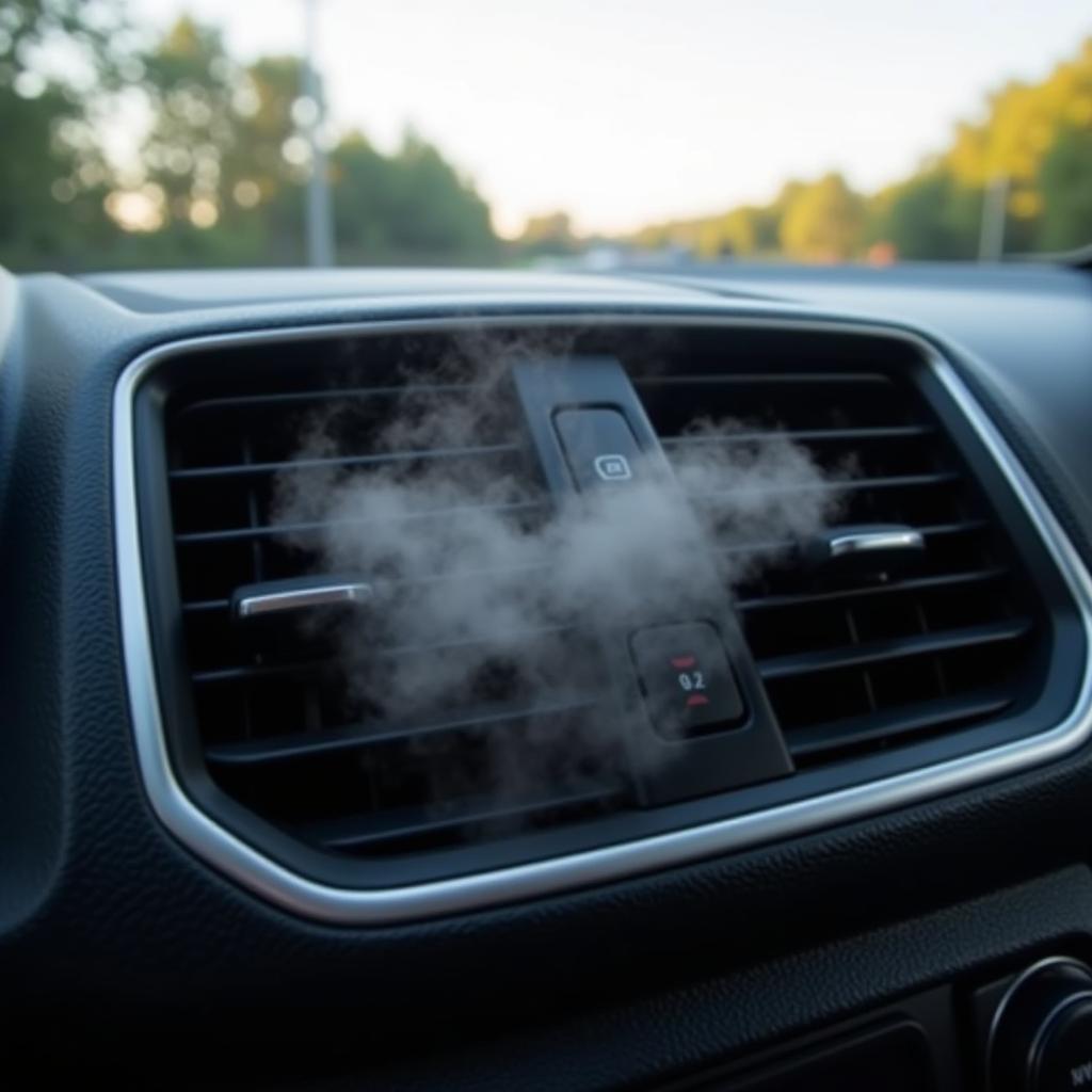 Clean Car AC Vents Blowing Fresh Air