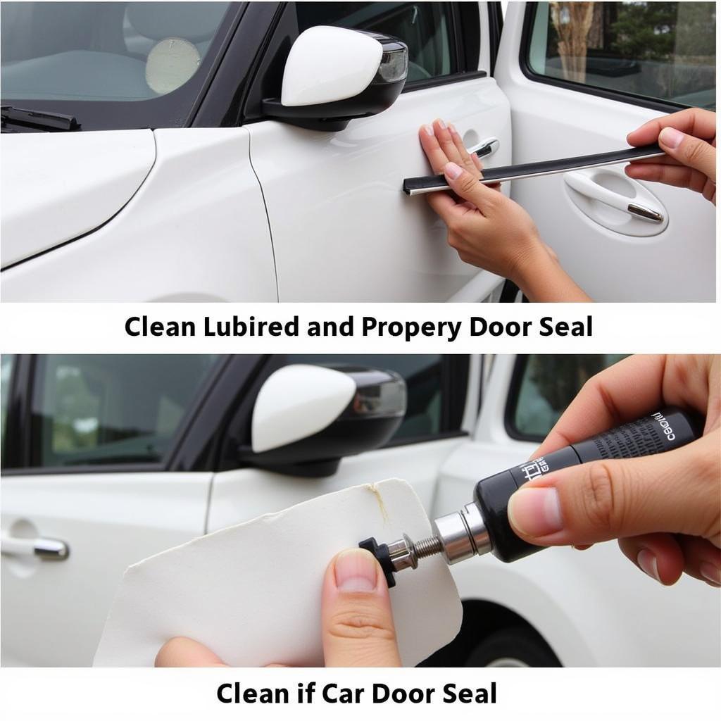 Clean and Lubricated Car Door Seal