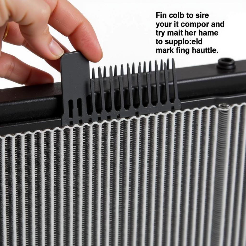 Cleaning Car AC Condenser with Fin Comb