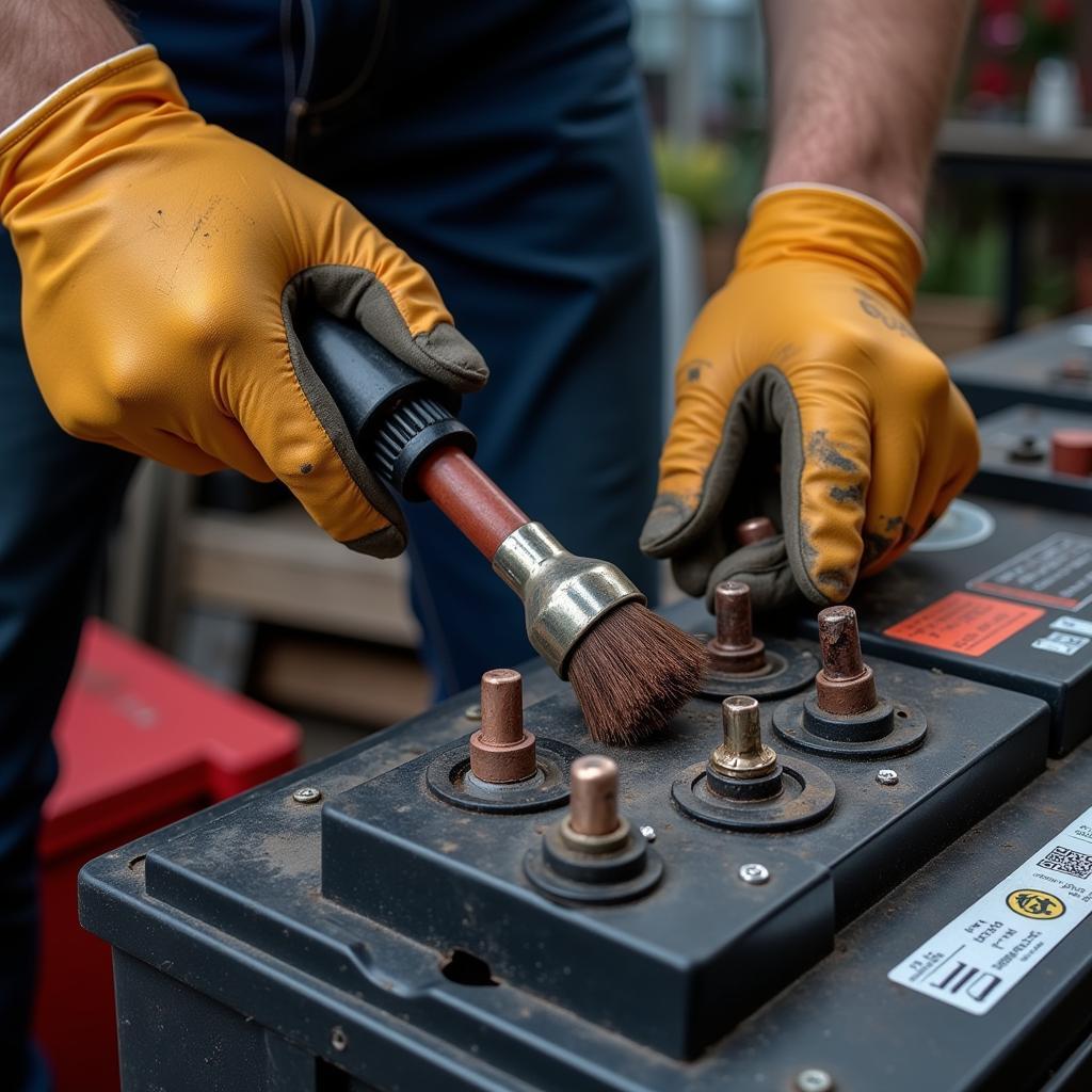 Cleaning Corroded Car Battery Terminals