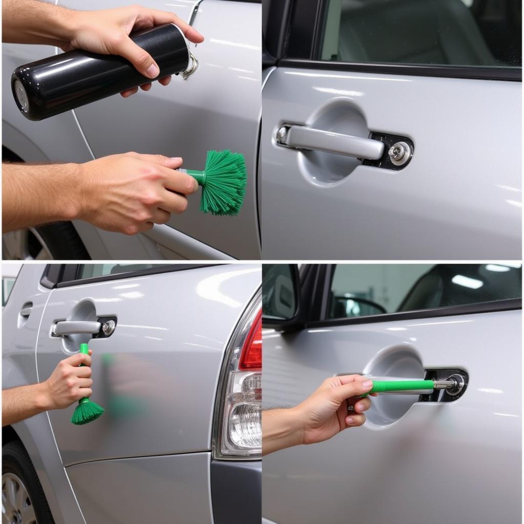 Cleaning the car door lock mechanism to prevent future issues