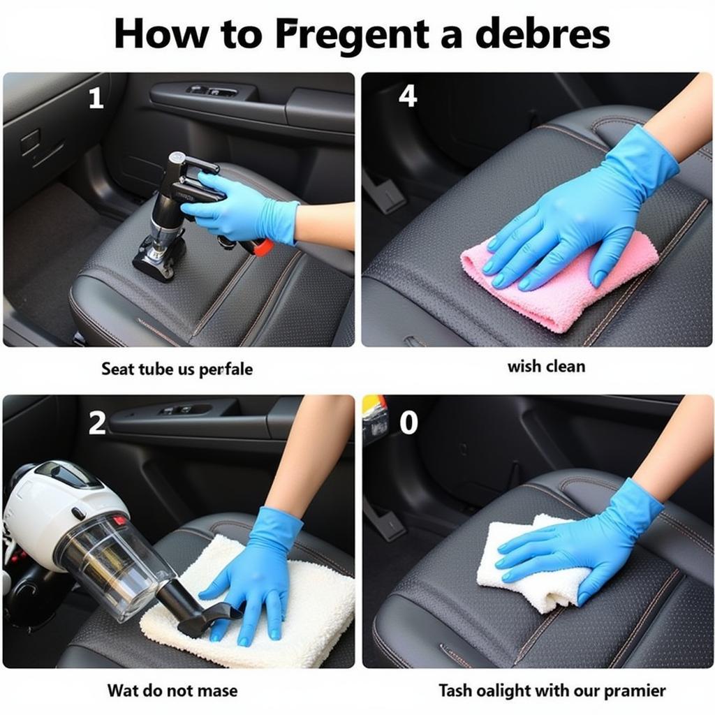 Cleaning Car Seat Upholstery to Remove Debris