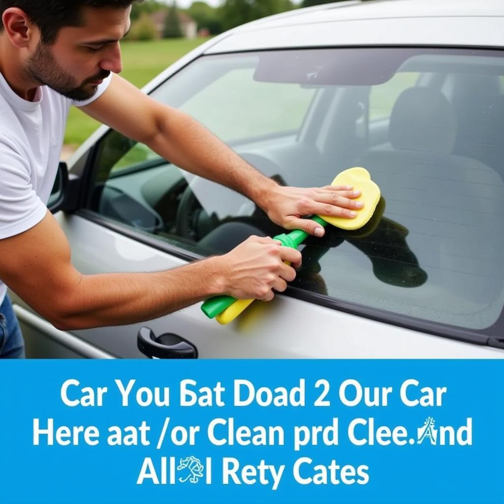 Cleaning Car Windshield