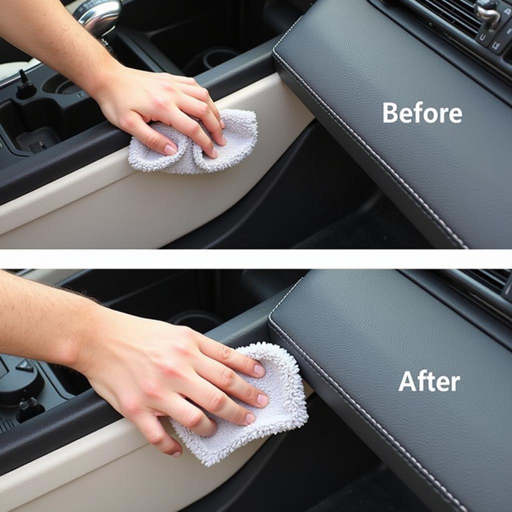 Cleaning Sticky Car Interior Plastic