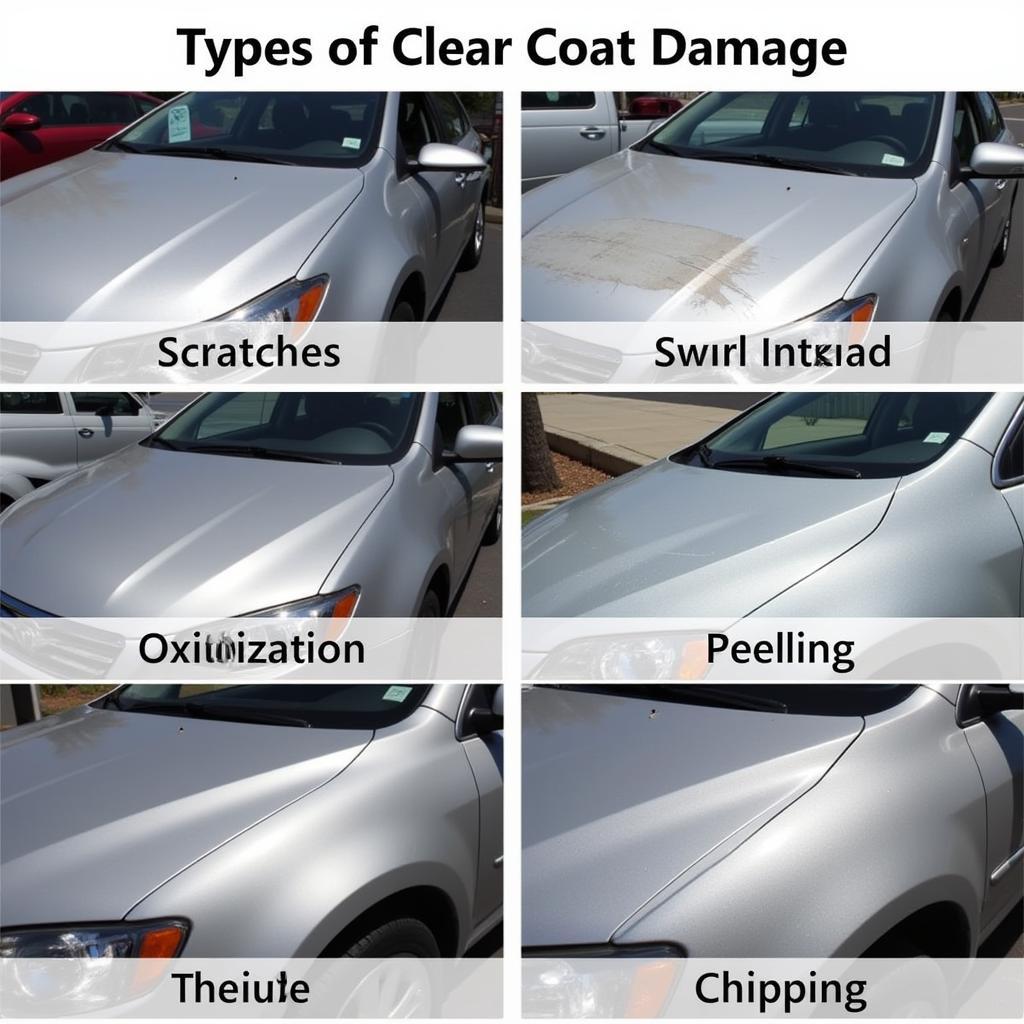 Types of Clear Coat Damage on Cars