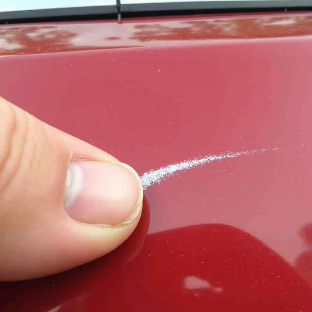 Identifying Clear Coat Scratches on Car