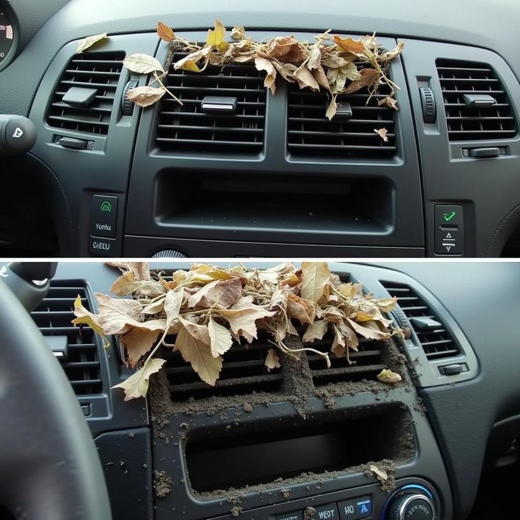 Clogged Car AC Condenser