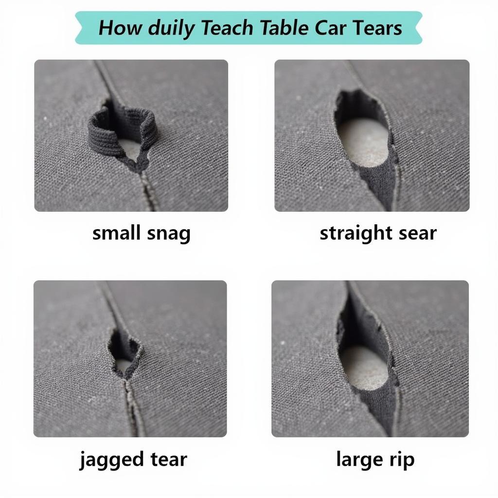 Types of Cloth Car Seat Tears