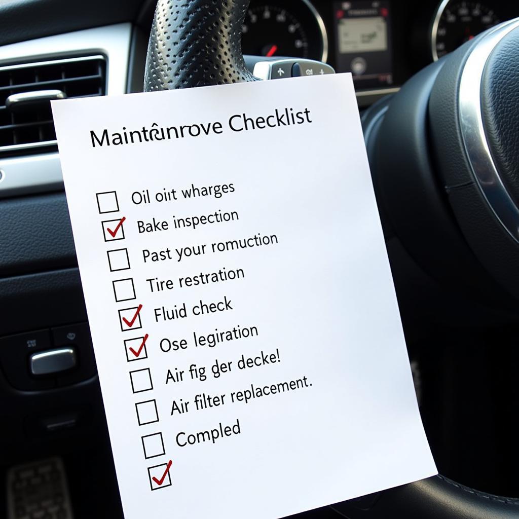 2015 CLS550 Regular Maintenance Checklist