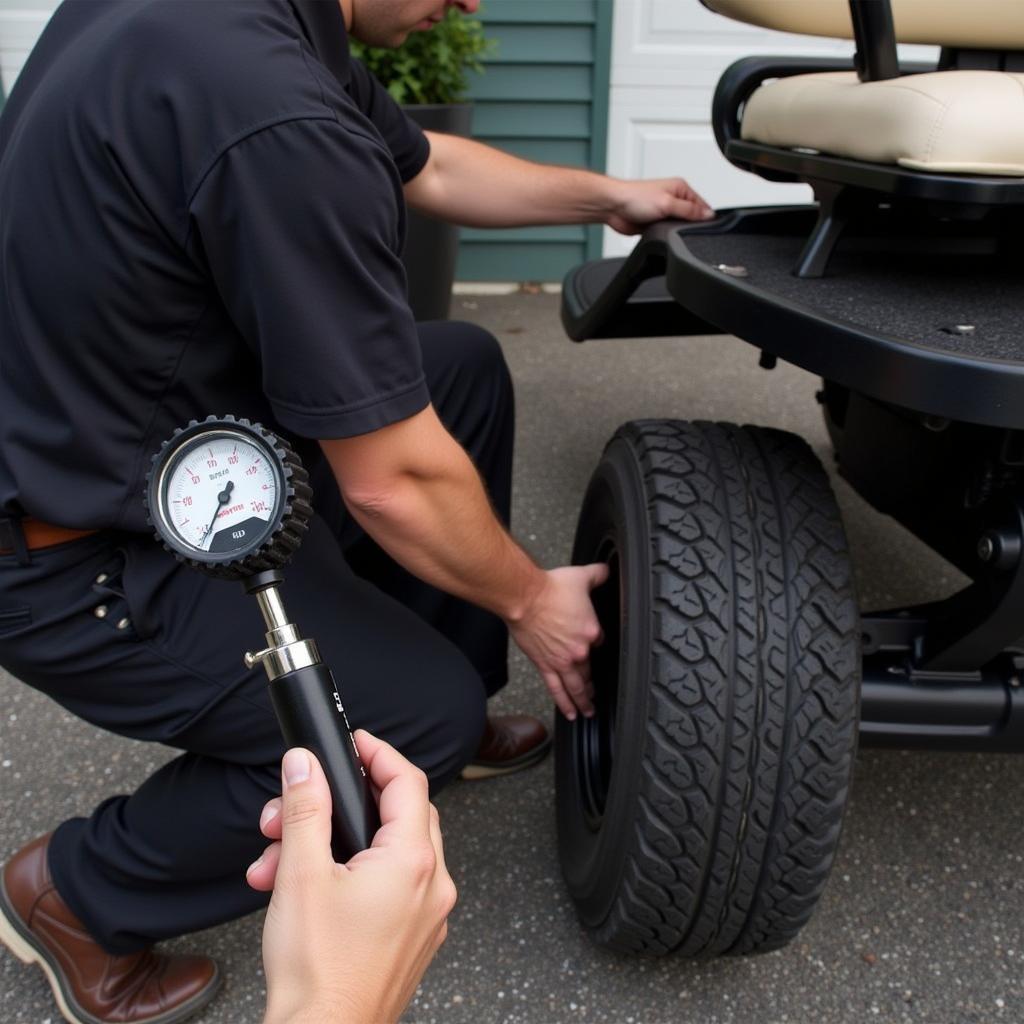 Club Car Beverage Cart Tire Pressure Check