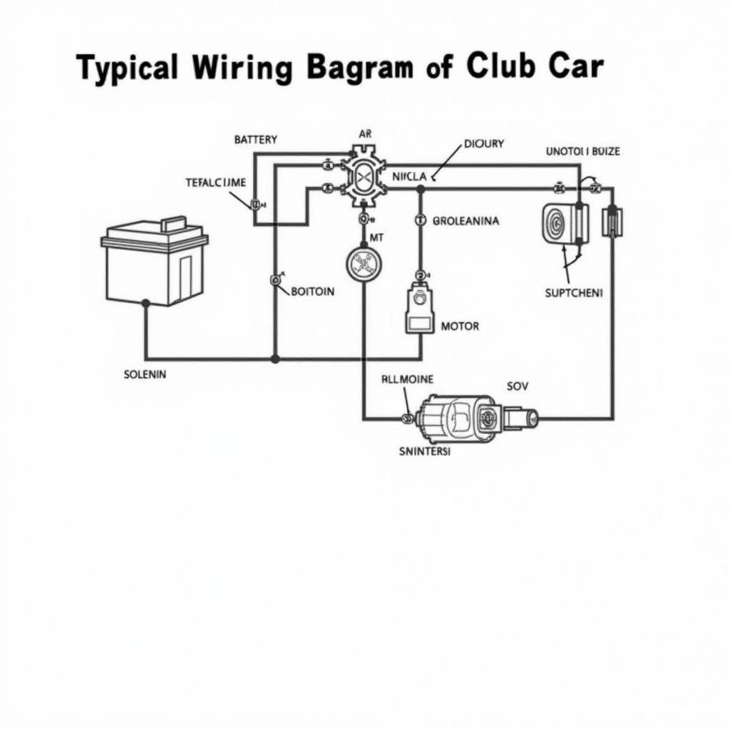 Club Car Wiring Diagram Showing Key Components