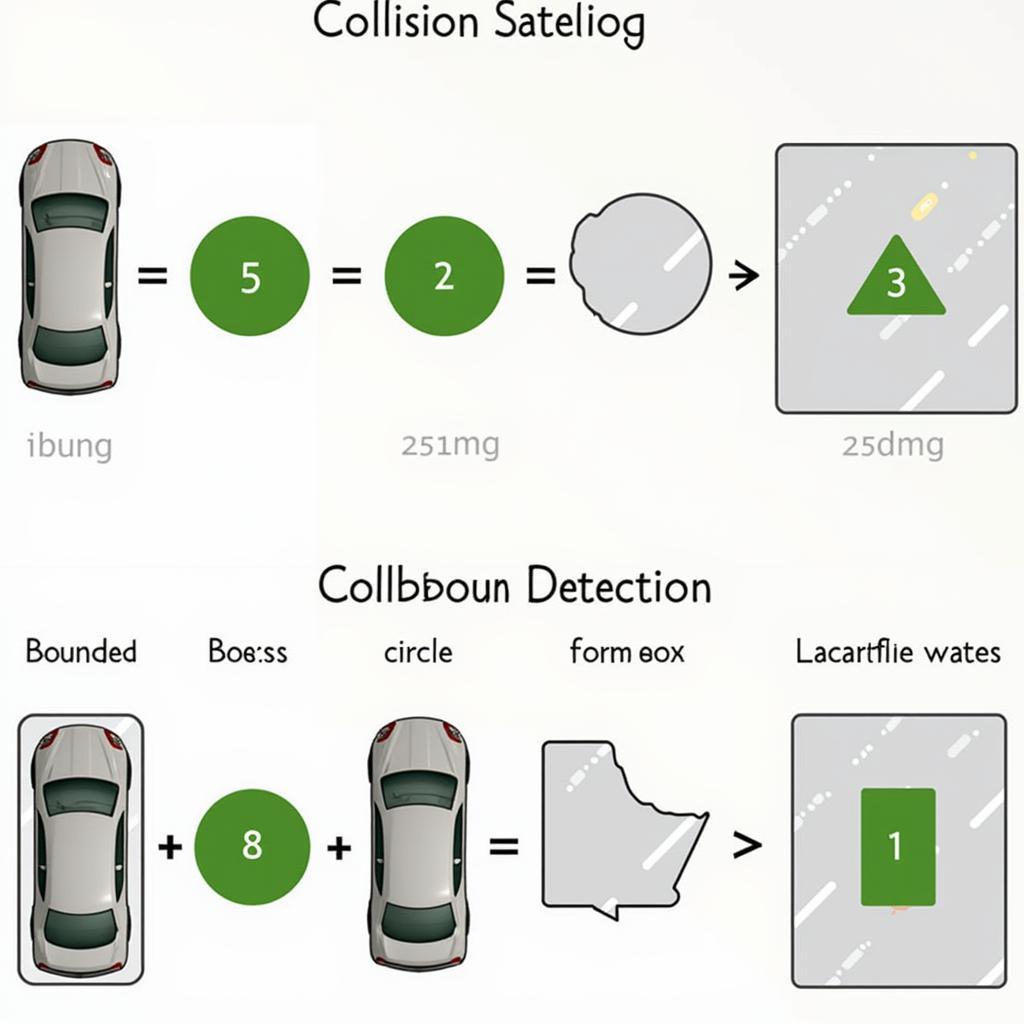 Collision detection methods in a Java racing car simulation