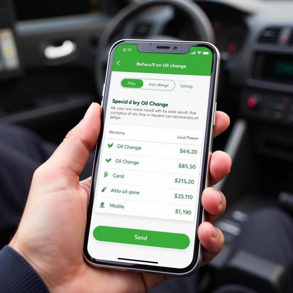 Comparing Car Maintenance Costs on Phone