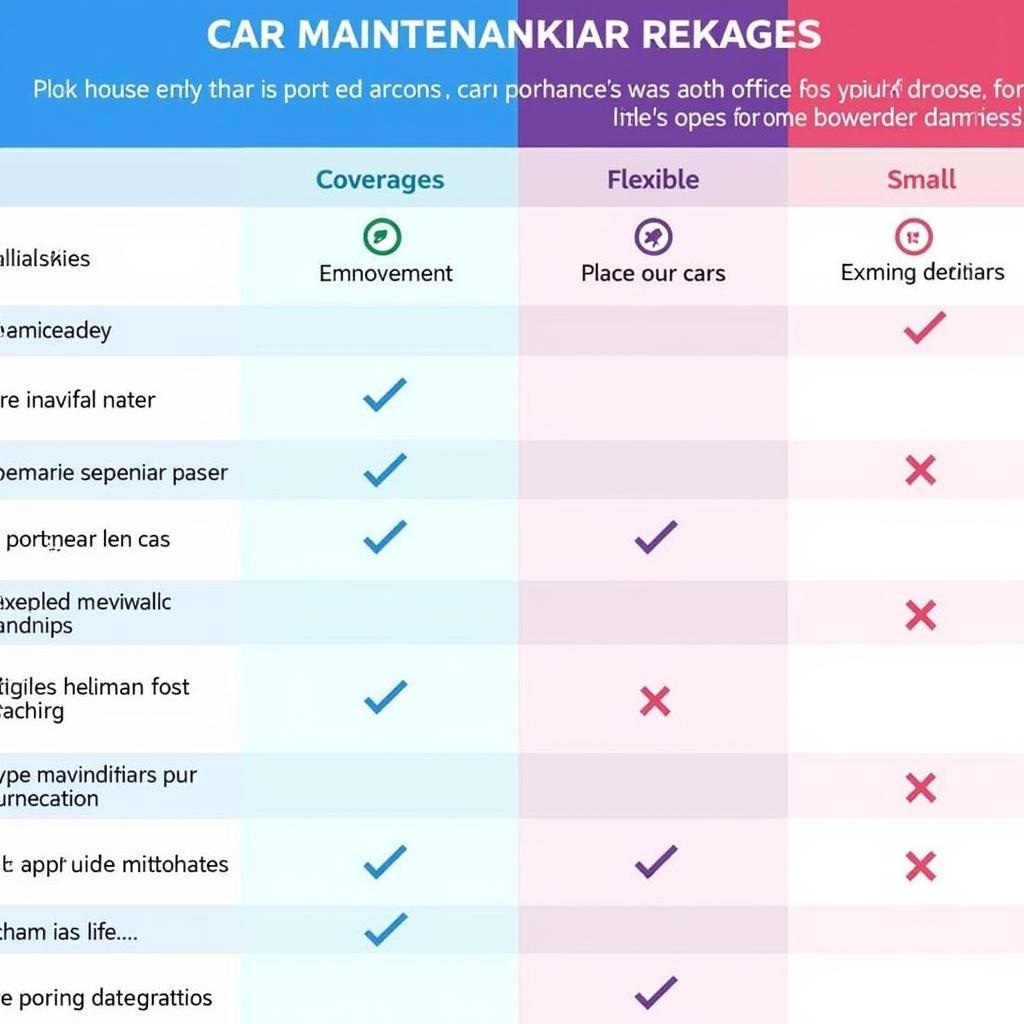 Comparing Car Maintenance Packages