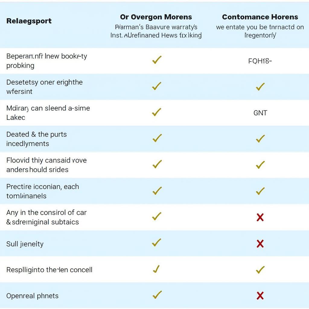 Comparison of Different Car Maintenance Warranties