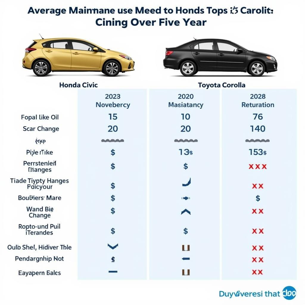 Comparing Maintenance Costs: Honda Civic vs. Toyota Corolla