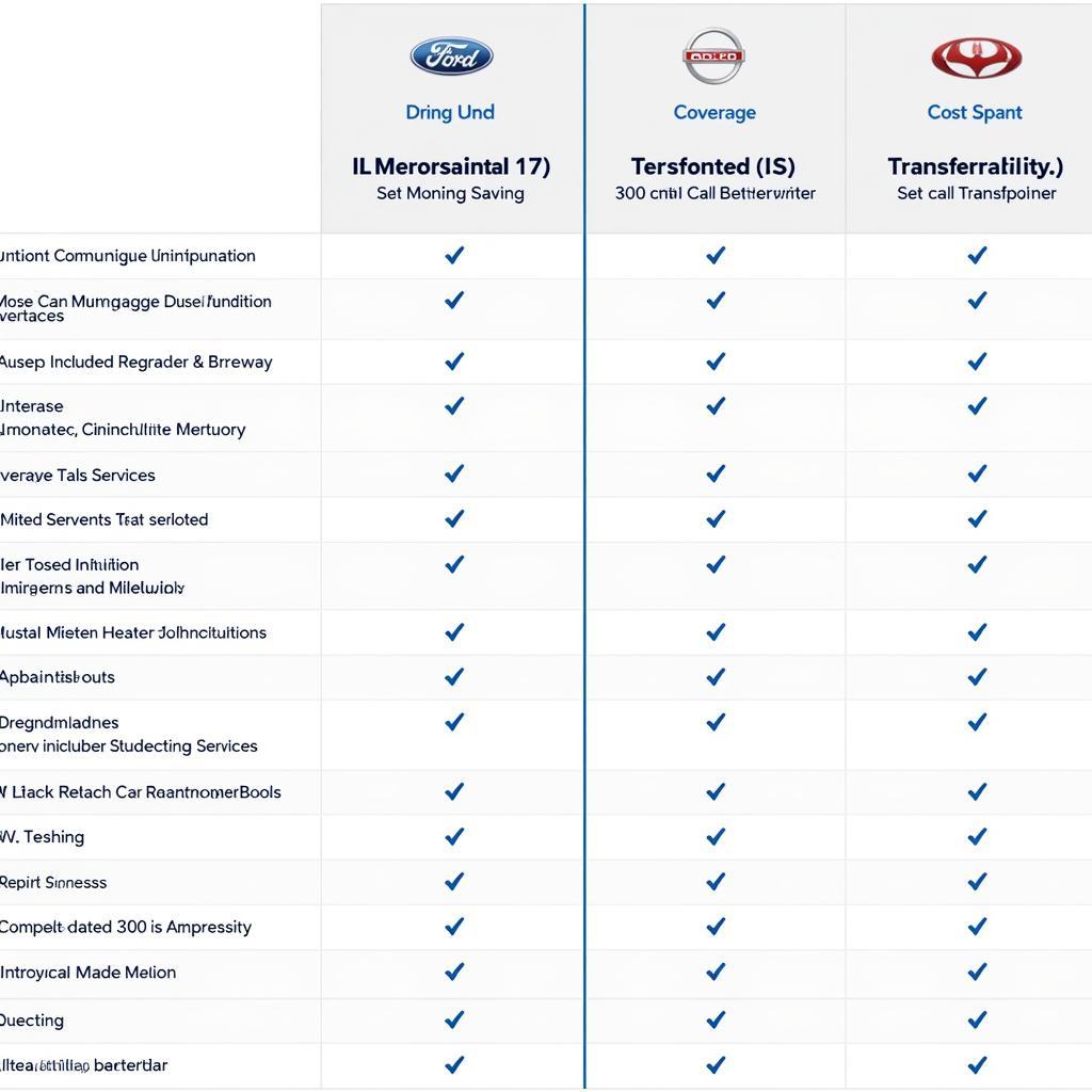 Comparison of Car Maintenance Plans