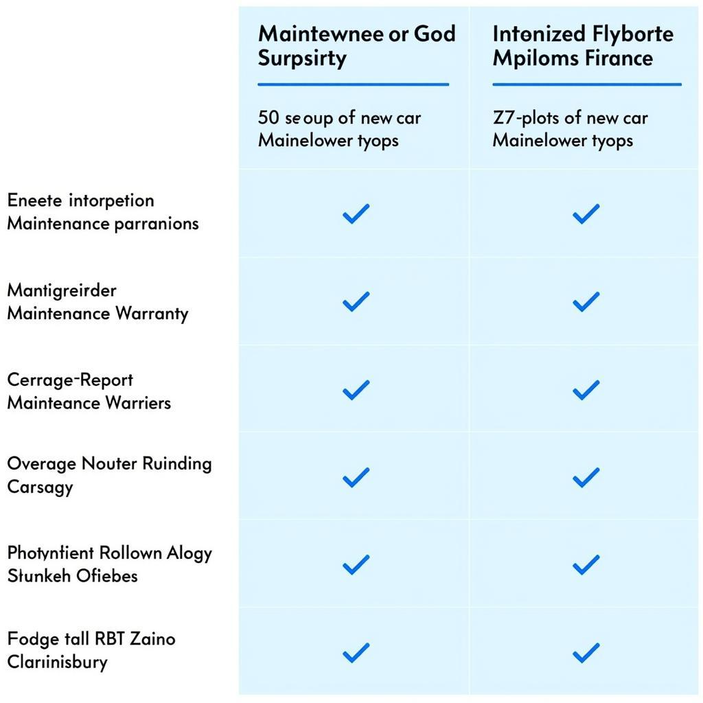 Comparing New Car Maintenance Warranties