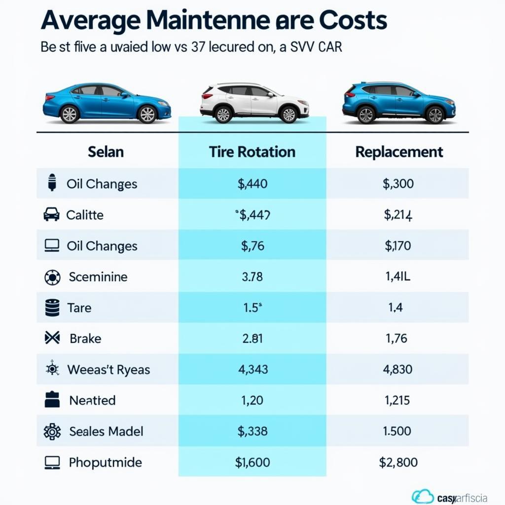 Comparing Sedan and SUV Maintenance Costs