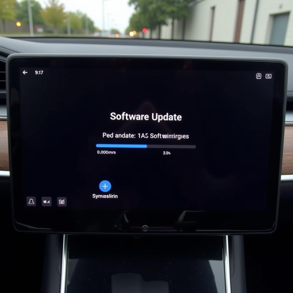 Connected Car Software Update Screen